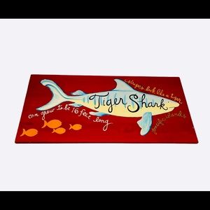 Pottery Barn Tiger Shark Nautical Wall Plaque
